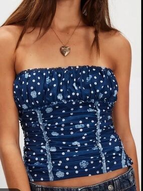 New Free People Scottie Printed Tube Top